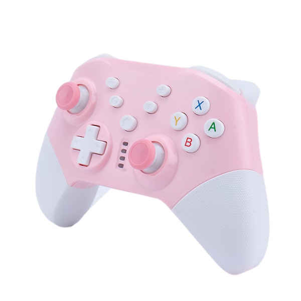 Switch-controller, trådløs Switch Pro-controller til Switch/switch Lite/switch Oled, 6-akset gyroskop og dobbelt vibration (pink)
