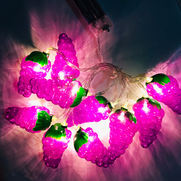 10 Led Hedelmä Viinirypäle Valosarja, 1,5m Hedelmävalaistus Viinirypäle, Häihin Kotiin Syntymäpäivä Puutarha Piha Terassi Juhla Koristeet (Viinirypäle)