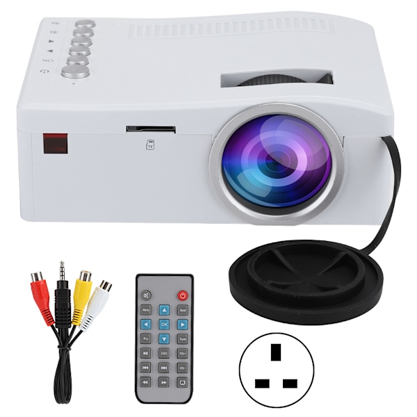 UC18 Mini LED -projektori AV/HDMI/USB/TF-tulolla ja 3,5 mm:n kuulokelähdöllä