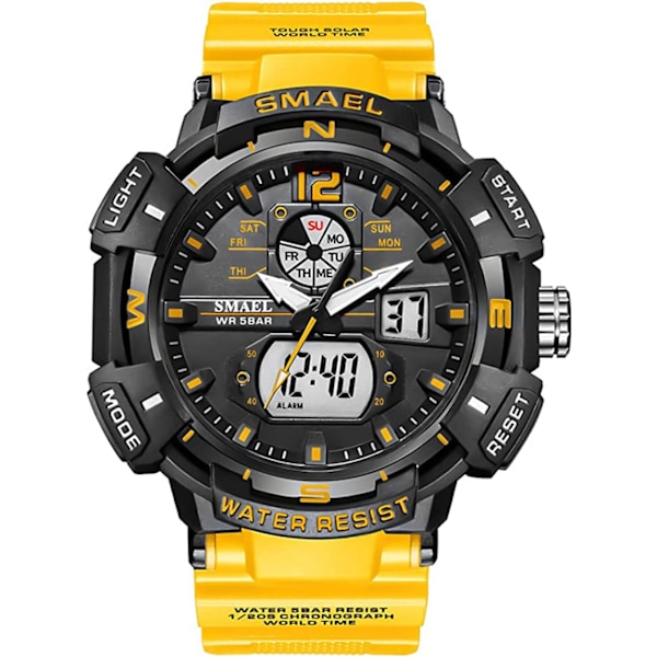 Herrklockor Sport Outdoor Vattentät Militär Armbandsur Datum Multifunktion Taktik LED Alarm Stoppur