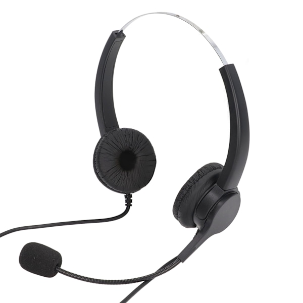 Kablet kundeservice headset støjreduktion 3,5 mm stik ergonomisk callcenter hovedtelefon med mikrofon