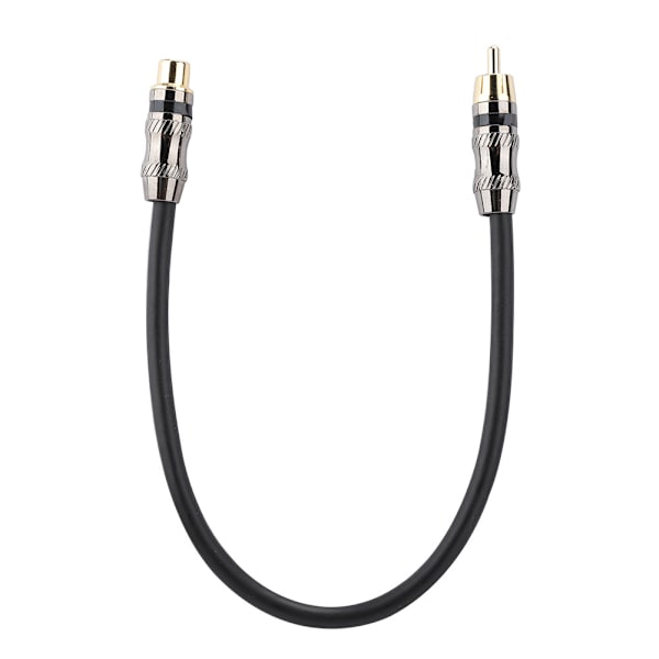 RCA han til RCA hun adapter konverter HiFi-grade tabsfri transmission lydkabel (sort)