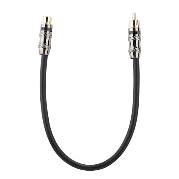 RCA Male to RCA Female Adapter Converter HiFi Grade Lossless Transmission Audio Cable(Black)