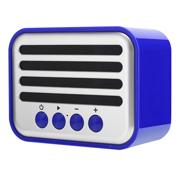 Vintage trådløs Bluetooth-lyd høyttaler bærbar radio mobiltelefon mini subwoofer blå