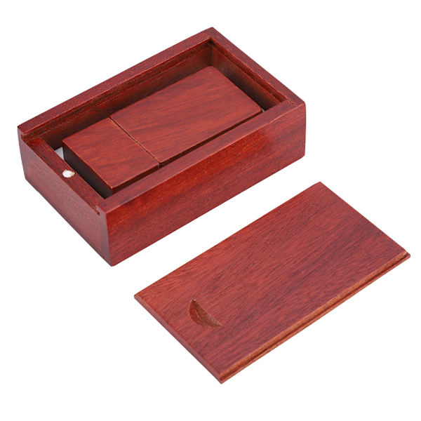 Rosewood Træ Skal USB 2.0 Flash Memory Drive Opbevaring Stick Med Boks U Disk 8GB