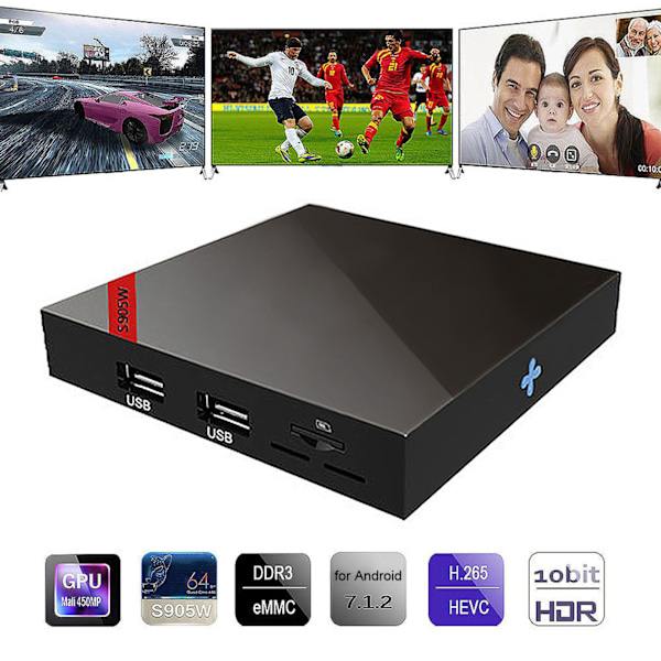 1,2 GHz Core Smart TV-boks for smidig dataoverføring 1080P/HDMI2.0-video -