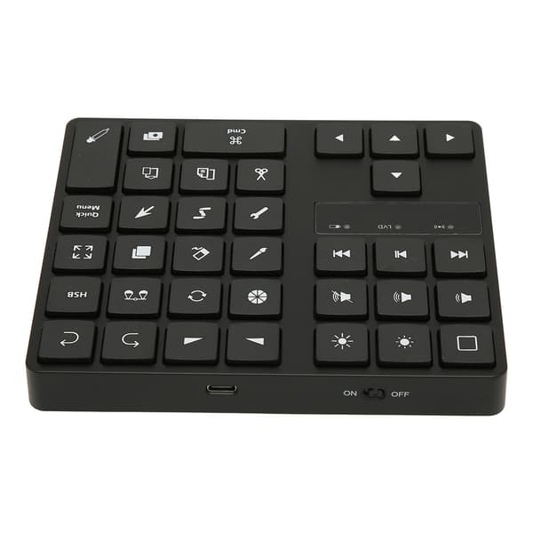 35 taster numerisk tastatur stabil forbindelse driverfri Bluetooth forbindelse tegnetastatur med 4 bløde gummi til hjemmekontor
