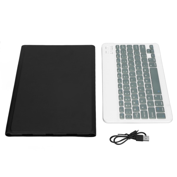 Mini trådløst tastatur 11,5 tommers stilleskriving Vanntett ultratynt bærbart tastatur med skinndeksel for Xiaoxin Pad Pro5 Black