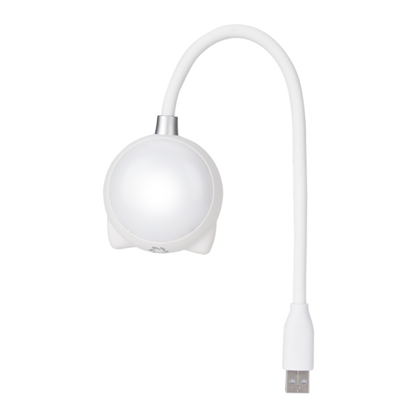 Kannettava USB-virralla toimiva Bluetooth-kaiutin, sarjakuvamainen yövalolamppu olohuoneeseen, makuuhuoneeseen, valkoinen