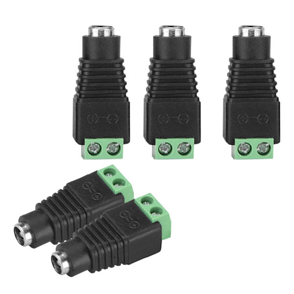 5 stk. DC005 5,5*2,1 strømstikadapter-stik, hunstik, ingen lodning påkrævet
