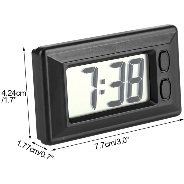 LCD Digital Ur, Bord, Bilinstrumentbræt, Elektronisk Ur, Dato, Tid, Kalender Display