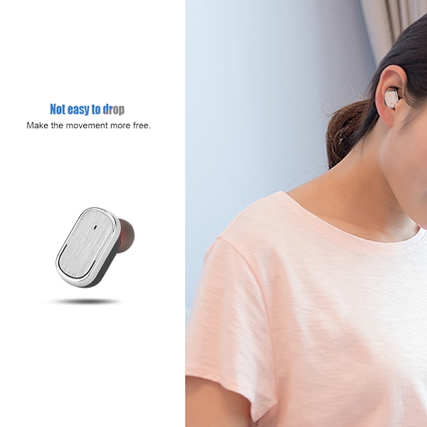 Mini Monaural Trådlös Brusreducering HD Samtal IPX5 Vattentät Bluetooth Hörlur