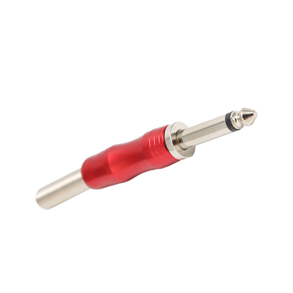 6,35 mm mono stik DIY svejsning guitar lydkabel stik adapter stik udskiftning rød