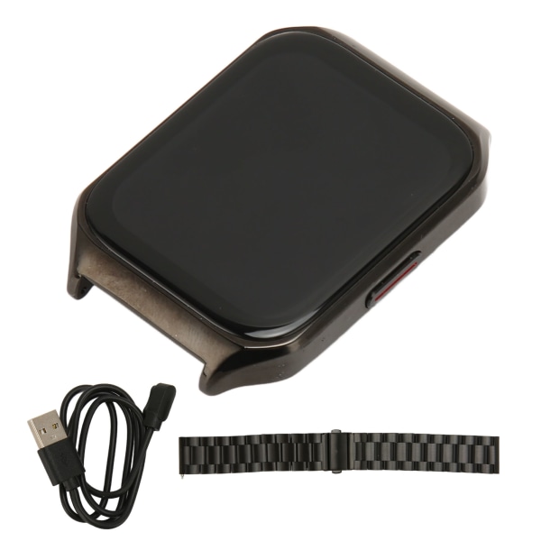 Health Trackers Smart Watch 1,92 tums skärm NFC-funktion IP67 Vattentät Bluetooth -samtal Sömnpulsmätare Svart