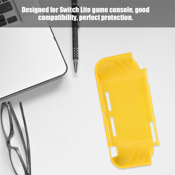 For Switch Lite spillkonsoll kontroller TPU beskyttende deksel med joystick-knapphetter sett gul