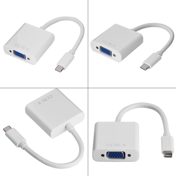 USB3.1 USB-C Typ C till VGA Honadapter Kabel Konverter