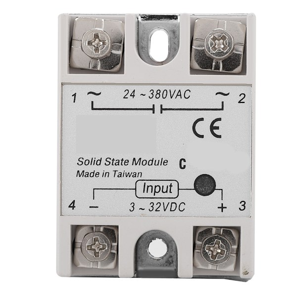 3D-printer tilbehør Solid State Relæ Enkeltfase 24V/40A SSR DC Control AC Modul