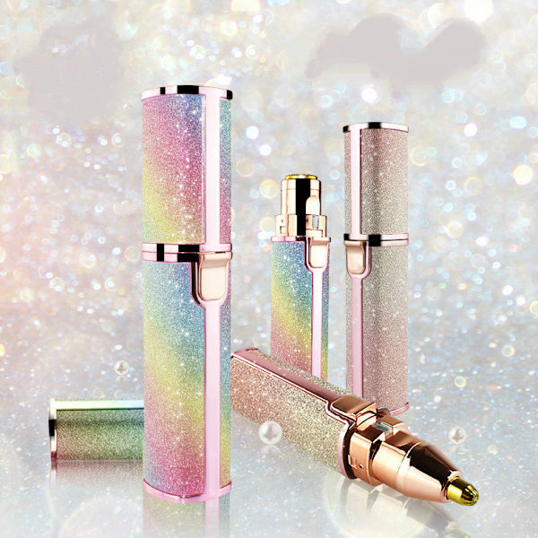 Hårfjerning for kvinner | Smertefri og ren hårfjerner for ansikt | USB-oppladbar elektrisk barbermaskin for kvinner og bikiniklipper (Iridescent)