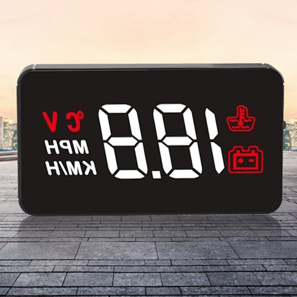 12V Bil HUD Head Up Display Passer for OBD og GPS Dual System Bil Display