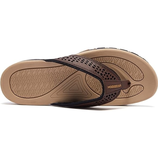 Herr Sport Flip Flops Komfort Casual Thong Sandaler Utomhus L+brown 48