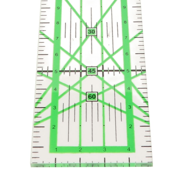 2 stk. Quiltelineal i akryl - Multifunktionel stofquiltelineal - Stofskæremåtte til hjemmelavet DIY-syning
