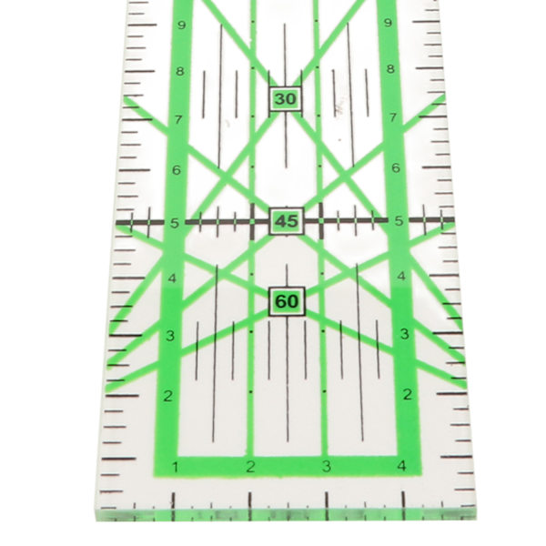 2 stk Quilting Lineal Akryl Multifunksjonell Stoff Quilting Lineal Stoffskjærings Lineal for Hjem DIY Sying