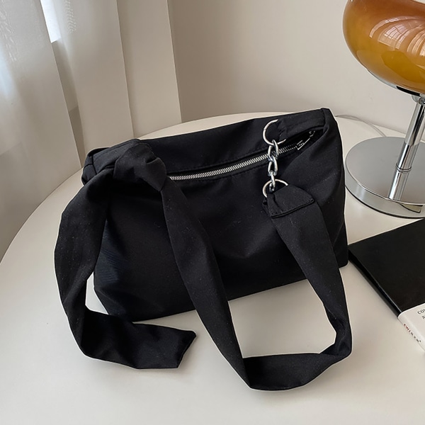 Kvinners Skulder Bag Stor Kapasitet Casual Lazy Style Messenger Bag for Skole Arbeid Gratis Størrelse Black