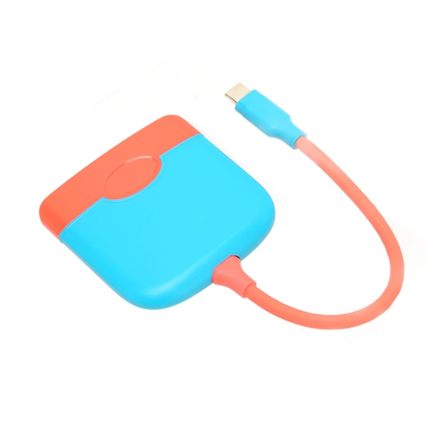 3 i 1 USB C till HD Multimedia Interface-adapter USB C till USB C USB3.0 Multi Port-adapter kompatibel för typ C-enheter Blå Röd