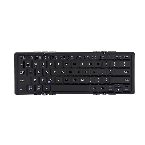 Foldbar Bluetooth Trådløst Tastatur Genopladelige Tastaturer Til IOS Android Windows Sort