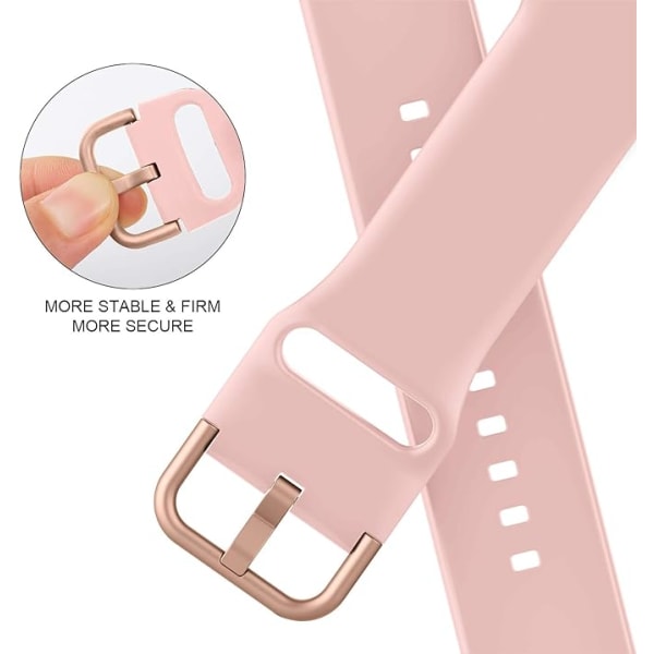 Apple Watch-armband i mjukt silikon, sportarmband, ersättningsarmband, lämpligt för hela Iwatch-serien (rosa 38/40/41 mm)