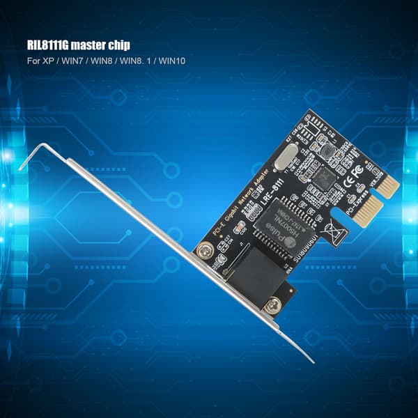 RIL8111G Master Chip Desktop Computer PCI-E Gigabit Netværkskort til XP / WIN7 / WIN8 / WIN8.1 / WIN10