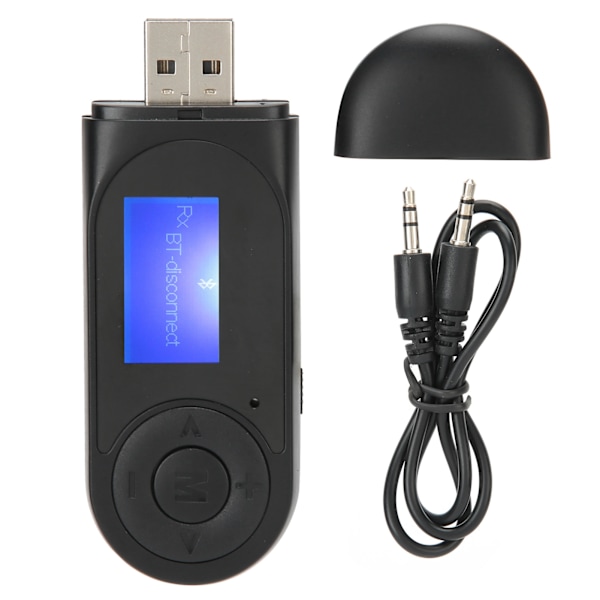 BT 2‑in‑1 Audio Adapter with Display Screen Bluetooth Transmitter for TV Car PC Headphones