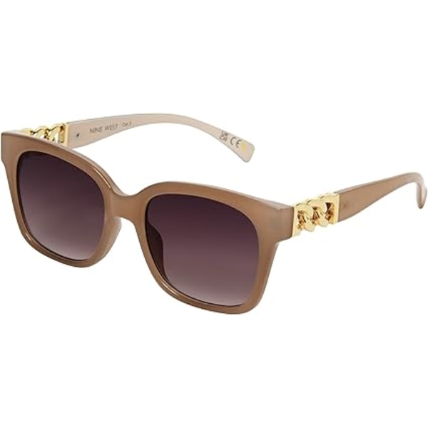Nine West Dam Katia Solglasögon Fyrkantiga Brownish-red