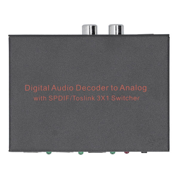 3x1 optisk fiber digital ljudavkodare optisk till för SPDIF/AV/RCA-omvandlare 100‑240VUK-kontakt