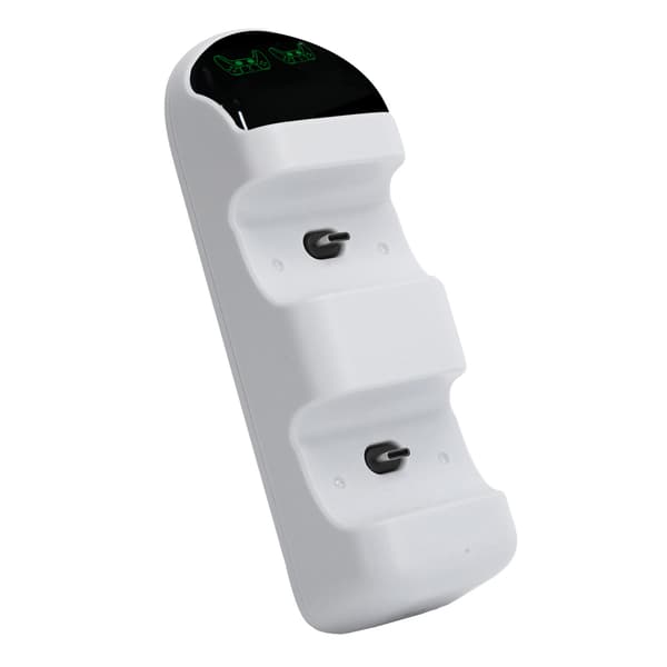 Gamepad-opladningsstation Dobbelt controller-oplader Dock Stand med LED-lys til PS5