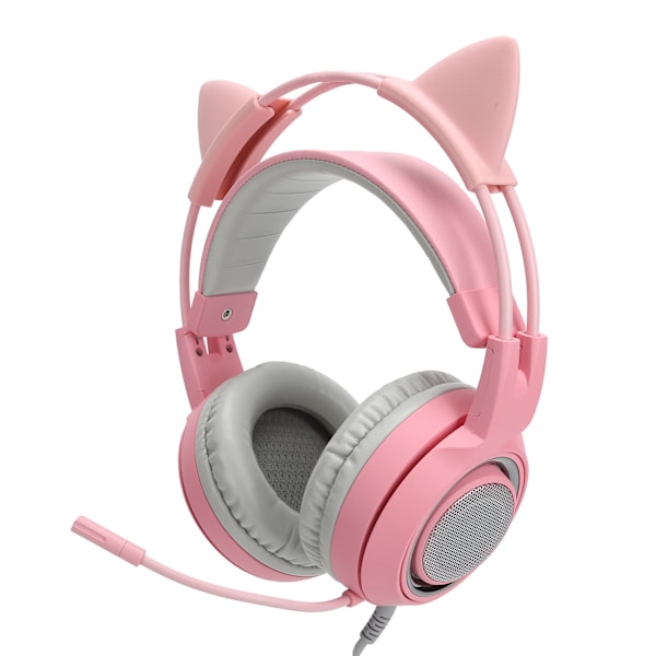 Somic Headset Mikrofon Hovedmontert 7.1 Kanal Hoved USB Broadcast Rosa Lys for ESports Spill (Rosa)