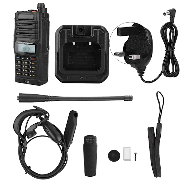 Walkie Talkie Hög Effekt Lång Räckvidd 2 Vägs Radio IP67 Vattentät för Baofeng UV-9R