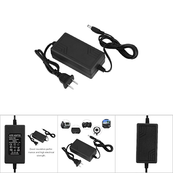 Tvåtrådsströmförsörjningsadapter 12V 2A 5,5 * 2,5 mm Universell adapter för bärbara enheter