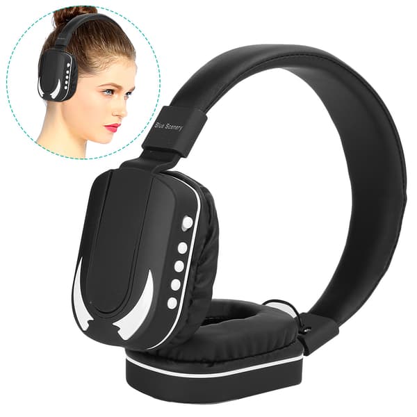 BS770 Hodemontert Hodetelefon Trådløst Bluetooth-headset Foldbart Sports Bærbart Tilbehør(Svart )