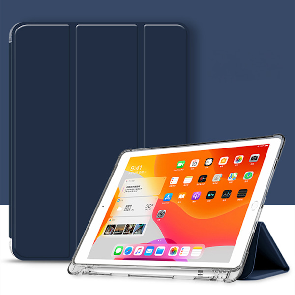 Fodral för Ipad Pro(10,5 tum) med inbyggt pennhållare, smartfodral, [stödjer pennladdning] automatisk väckning/sömn, genomskinligt bakstativskydd generation - N