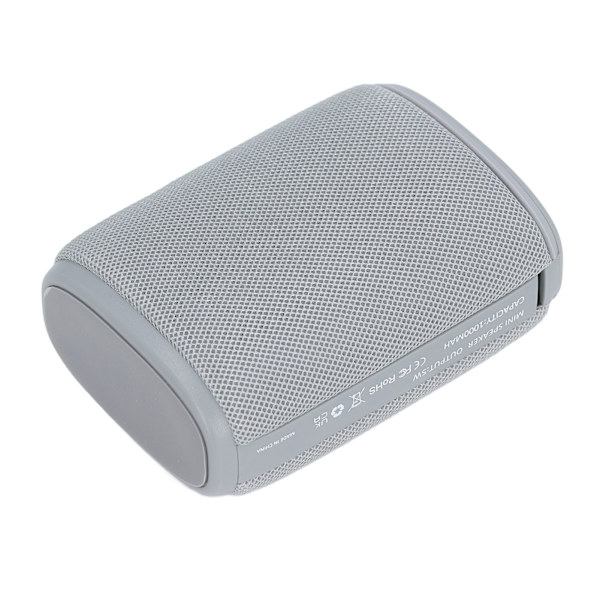 Bluetooth 5.0 -kaiutin, IPX7-vedenkestävä, 1000 mAh:n ladattava, stereokaiutin, kannettava langaton kaiutin matkoille, patikointiin, toimistoon, harmaa