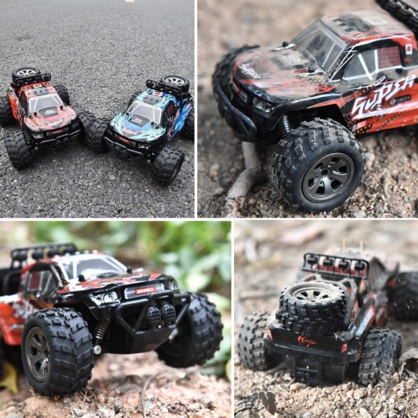 1/18 skala fjernstyrede biler C4wd fjernstyret bil All - Terrain High Speed 20 km/t Off-Road Truck til drenge og piger, RC Crawler Car Toy Gave til 5-12 år gamle K