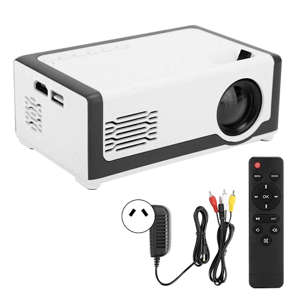 M1 Kannettava Mini LED -projektori 1080P HD HDMI USB AV Tasku Kotiteatteri Media Player 100–240V