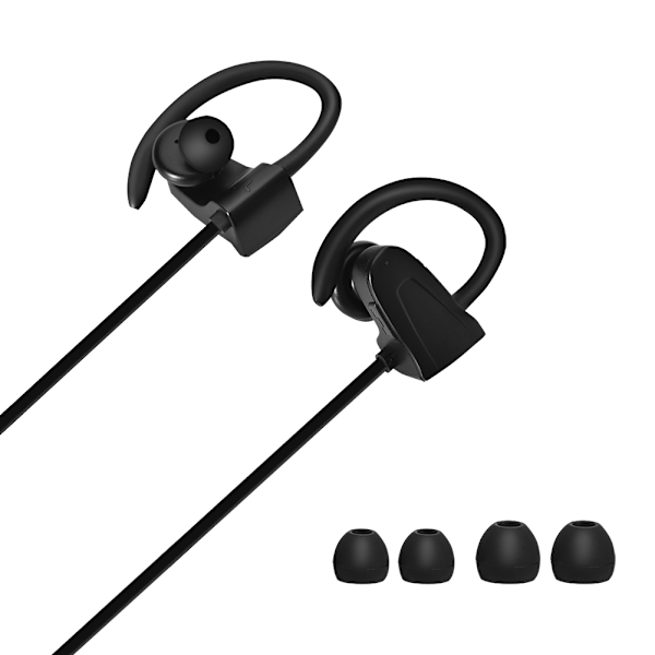 Langaton urheiluluuri Bluetooth EAr-koukku Handsfree-kuuloke Stereo-kuuloke Musta