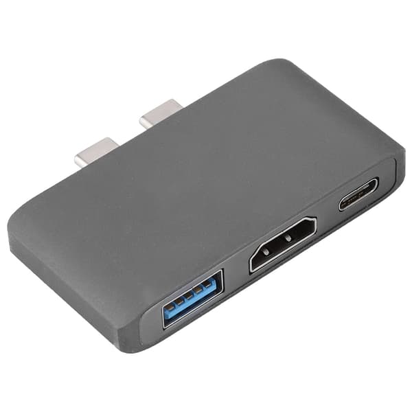 3-i-1 Type-C til HDMI+USB3.0+PD 3840*2160 4K Konverteradapter (Grå)