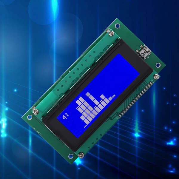 Smart LCD-modulskjermtavle Blå UART-basert USB LCD-modulskjermpanel
