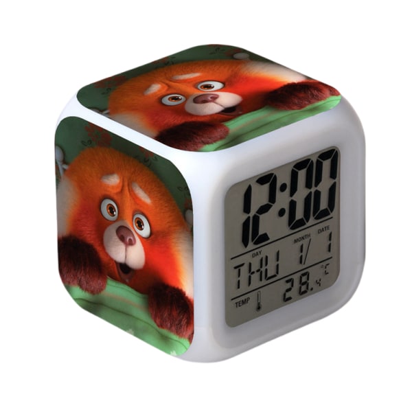 Wekity Ungdom Metamorfos Klocka En Bit LED Kvadratisk Klocka Digital Väckarklocka med Tid, Temperatur, Alarm, Datum