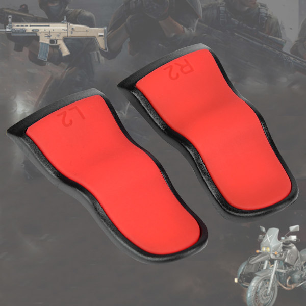 L2/R2-laajennusliipasin Pehmeä kosketusohjaimen laajentimet Napit Laajennetut kahvat PS4:lle (punainen)