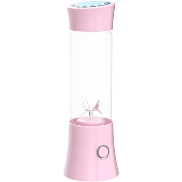 Bærbar Blender, Toycol Personlig Blender for Shakes og Smoothies med 6 Blader, 16 Oz Mini Blenderkopp med Reiselokk og USB Oppladbar Pink