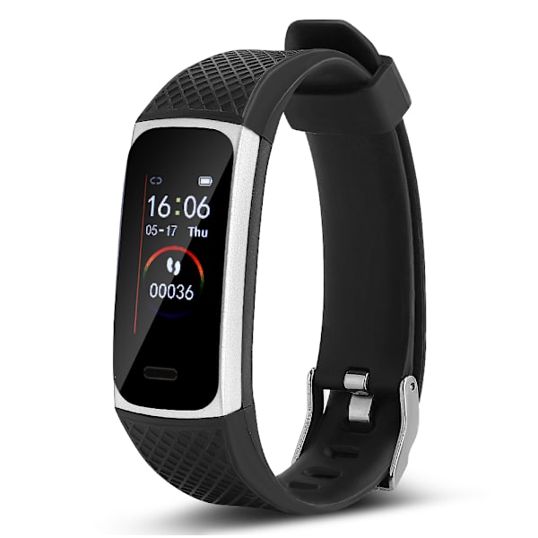 Profesjonell IP68 vanntett sportsklokke skritteller hjertefrekvens søvnovervåking blodtrykksmåling smart armbånd sølvgrå